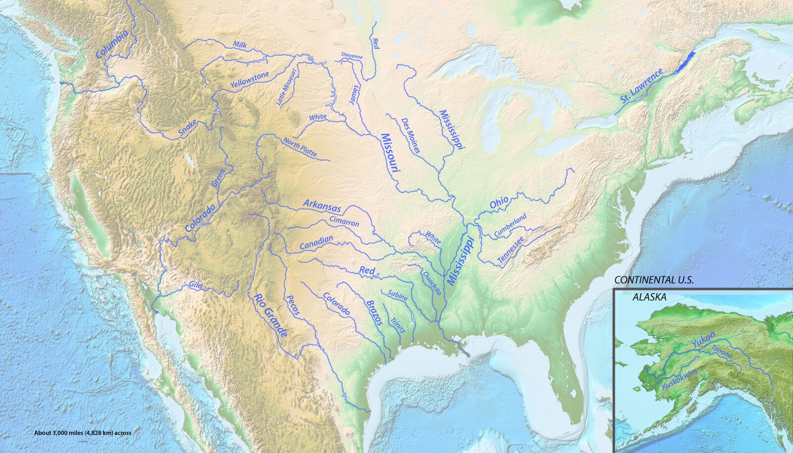 Моря и реки озера северной америки