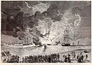 Depiction of the 1864 explosion