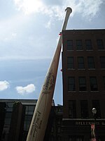 The "Largest Bat in the World" outside the Louisville Slugger Museum & Factory Louisville Slugger exterior.jpg