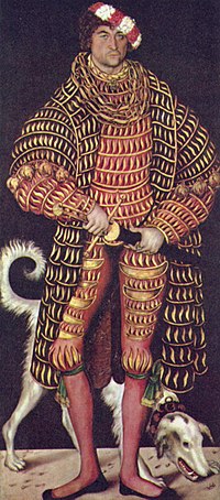 The painting of Henry IV, Duke of Saxony, by Lucas Cranach pictures a dog that resembles a Saluki