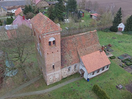 Luftbild Dorfkirche Marzahne