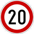 Maximum speed 20 km