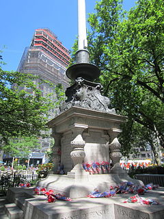 <i>Eternal Light Flagstaff</i> Sculpture in Manhattan, New York, U.S.