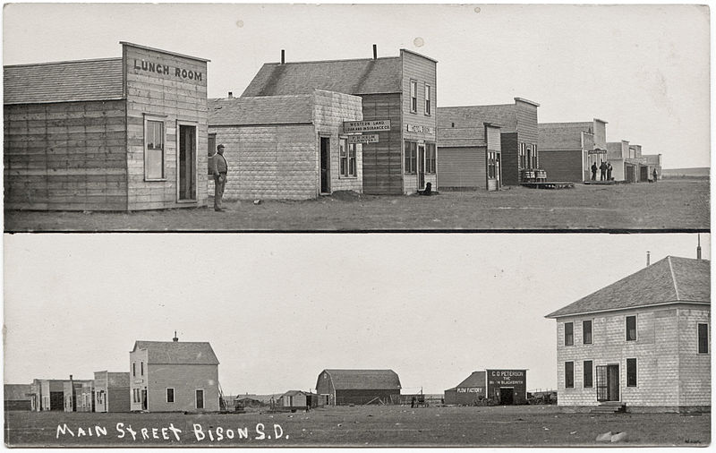 File:Main Street Bison South Dakota Postcard.jpg