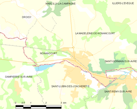 Mapa obce Nonancourt