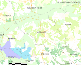 Mapa obce La Feuillée