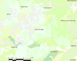 Mapa obce Castiglione