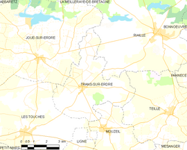 Mapa obce Trans-sur-Erdre