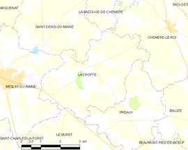 Mapa obce La Cropte