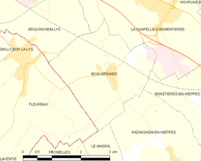 Poziția localității Bois-Grenier