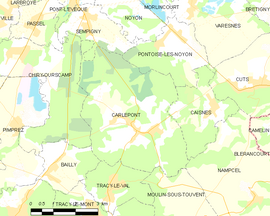 Mapa obce Carlepont