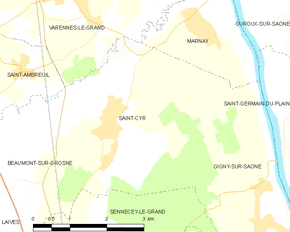 Poziția localității Saint-Cyr