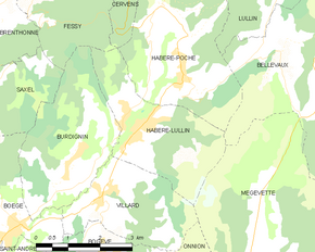Poziția localității Habère-Lullin