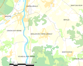 Poziția localității Availles-en-Châtellerault