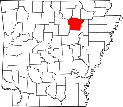 Mappa dell'Arkansas che evidenzia Independence County.svg
