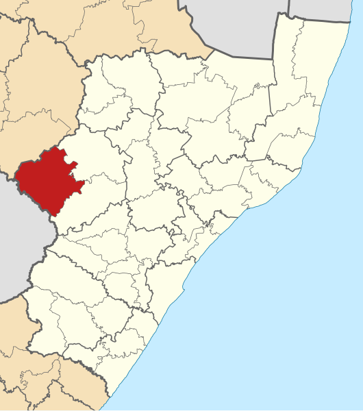 File:Map of KwaZulu-Natal with Okhahlamba highlighted (2016).svg