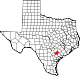 Map of Texas highlighting DeWitt County.svg
