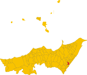 Map of comune of Savoca (province of Messina, region Sicily, Italy).svg