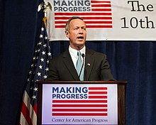 Governor Martin O'Malley speaking at the Center for American Progress Martin O'Malley at CAP.jpg