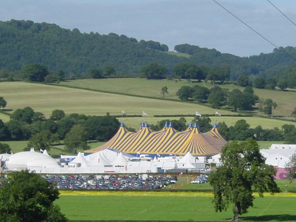 A view of the Pafiliwn (Pavilion) for the 2003 National Eisteddfod, held at Meifod, Powys