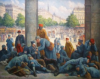 La Gare de l’Est, 1917, peint par Maximilien Luce (1917).