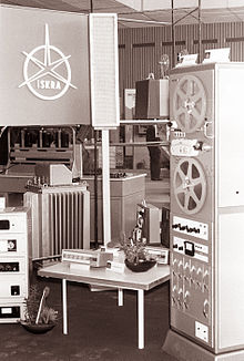 Iskra stand at the 1961 International fair Modern electronics in Ljubljana Mednarodni sejem Sodobna elektronika v Ljubljani (8).jpg