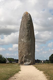 Menhir de Champ-Dolent menhir in Dol-de-Bretagne, France