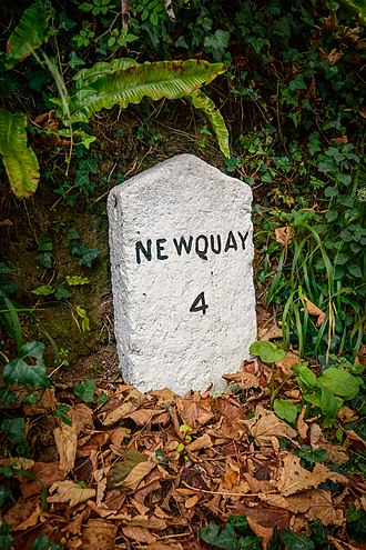 The milestone southeast of Kestle Mill MilestoneKestleMill.jpg