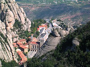 Monestir de Montserrat vista Roca de St. Jaume.jpg