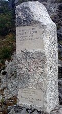 Památník na památku Fausto Coppi na průsmyku Agerola (NA)