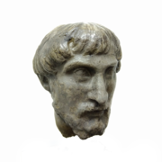 Fragment de visage de statuette, Villa de Mantoche, époque gallo-romaine.