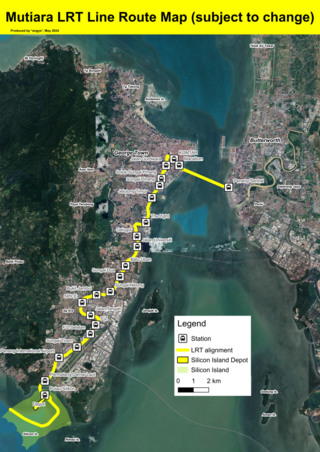 <span class="mw-page-title-main">Mutiara line</span> Proposed rail transit line in Penang, Malaysia.