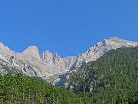 Blick auf das Olymp-Massiv von der Westseite