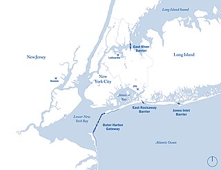 <span class="mw-page-title-main">New York Harbor Storm-Surge Barrier</span> Proposed barrier/floodgate system to protect New York metro area