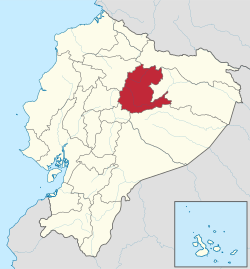 Location of Napo Province in Ecuador.