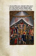 1373 English: Niccolò da Bologna, Caesar in his camp, Biblioteca trivulziana (Milan)