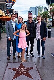 Nick Nanton and family in 2022 receiving a star on the Las Vegas Walk of Stars. Nick Nanton Las Vegas Star 2022.jpg