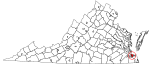 State map highlighting Norfolk