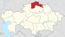 Regione del Kazakistan Settentrionale – Localizzazione
