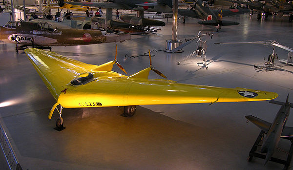 A Northrop N-1M on display at the National Air and Space Museum's Steven F. Udvar-Hazy Center