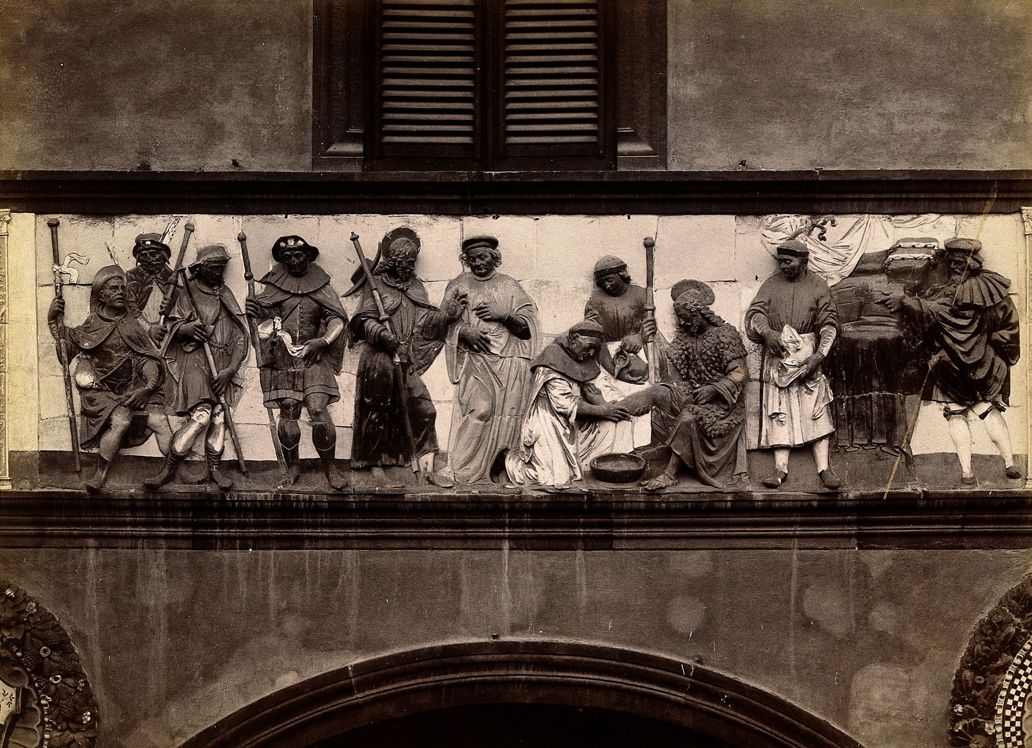 Ospedale del Ceppo, Pistoia; part of the sculpted relief of Wellcome V0030915