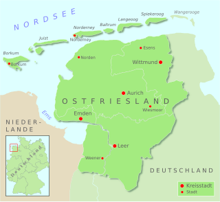 <span class="mw-page-title-main">East Frisia</span> Historic region in Lower Saxony, Germany