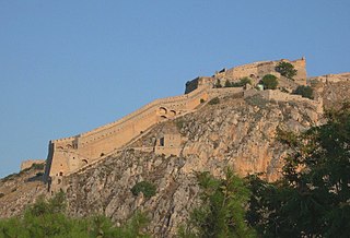 <span class="mw-page-title-main">Palamidi</span> Historic Venetian fortress on a headland of the Argolic Gulf at Nafplio