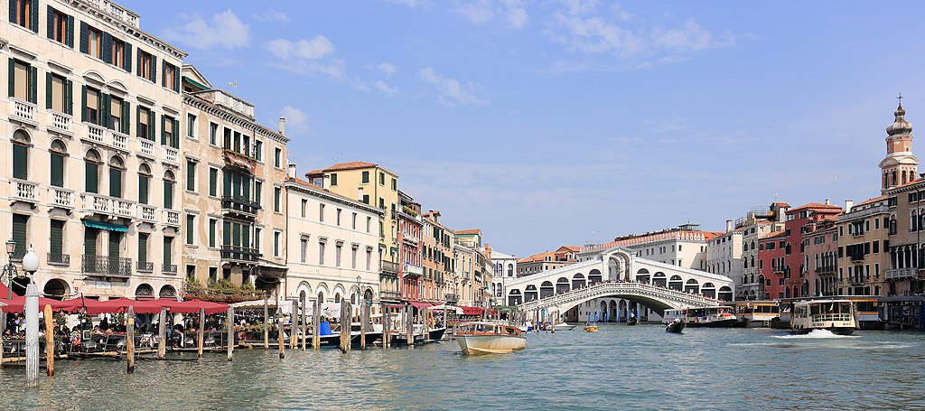 Panorama of Canal Grande and Ponte di Rialto, Venice - September 2017