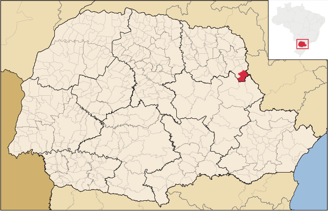 Localização de São José da Boa Vista no Paraná