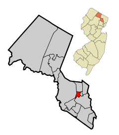 Passaic County New Jersey Incorporated and Unincorporated areas Haledon Highlighted.svg