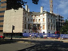 Patterson Mansion being converted into apartments in 2016. Patterson Mansion undergoing renovation on DuPont Circle, Washington, DC.jpg