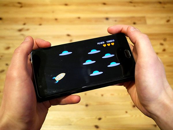 A game being played on a smartphone