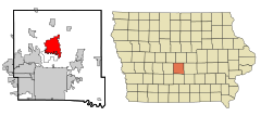 Polk County Iowa Incorporated and Unincorporated areas Ankeny Highlighted.svg