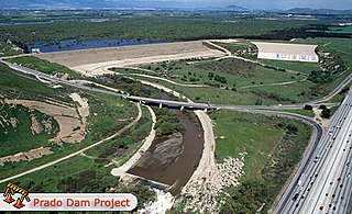 <span class="mw-page-title-main">Prado Dam</span> Dam in Riverside County, California